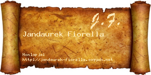 Jandaurek Fiorella névjegykártya